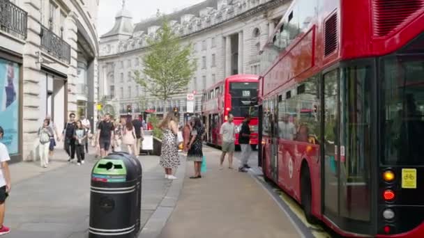 Londra Regno Unito Agosto 2023 Paesaggio Urbano Strada Regent Con — Video Stock
