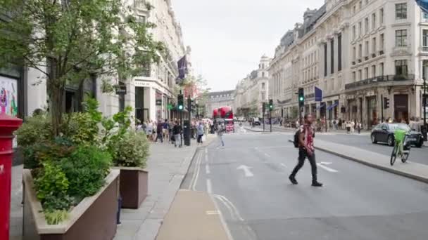 London Zjednoczone Królestwo Sierpnia 2023 Krajobraz Uliczny Miasta Regent Ulicy — Wideo stockowe