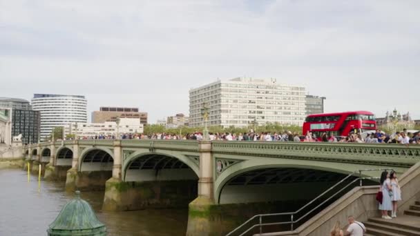 London Vereinigtes Königreich August 2023 Straßenbild Der Stadt Westminster Brücke — Stockvideo