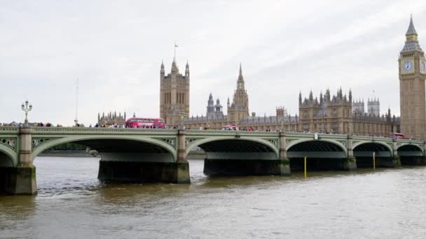 Λονδινο Ηνωμενο Βασιλειο Αυγουστου 2023 Άποψη Του Παλατιού Του Westminster — Αρχείο Βίντεο