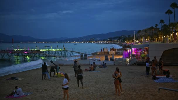 Cannes Francia Settembre 2023 Veduta Della Costa Del Mare Con — Video Stock