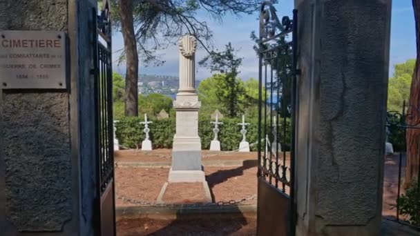 Cemitério Dos Lutadores Guerra Crimeia Localizado Lado Norte Ile Sainte — Vídeo de Stock