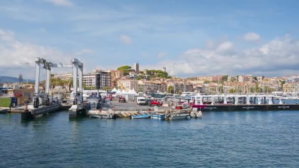 Cannes França Setembro 2023 Porto Ilha — Vídeo de Stock