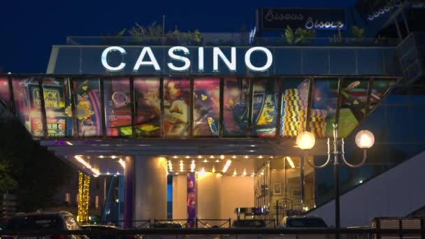 Cannes Frankrijk September 2023 Casino Barriere Croisette Als Onderdeel Van — Stockvideo