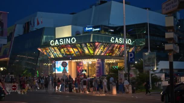 Cannes Francia Septiembre 2023 Casino Barriere Croisette Como Parte Del — Vídeos de Stock