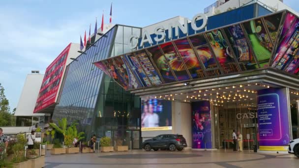 Cannes Francia Septiembre 2023 Casino Barriere Croisette Como Parte Del — Vídeo de stock