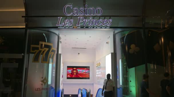 Cannes France September 2023 People Walking Front Entrance Les Princes — Stock Video
