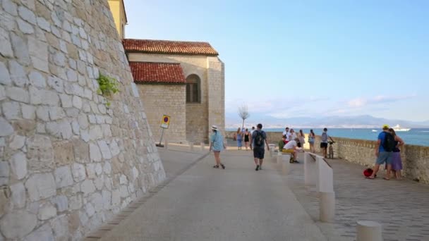 Antibes France Septembre 2023 Personnes Promenant Près Musée Picasso Logées — Video