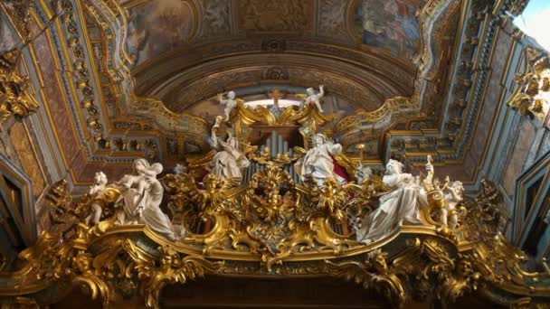 Řím Itálie Února 2024 Nádherný Interiér Kostela Santa Maria Maddalena — Stock video