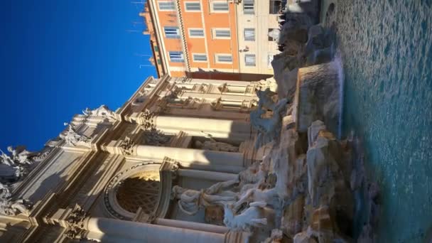 Rom Italien Februari 2024 Fontän Trevi Med Vandrande Turister Vid — Stockvideo