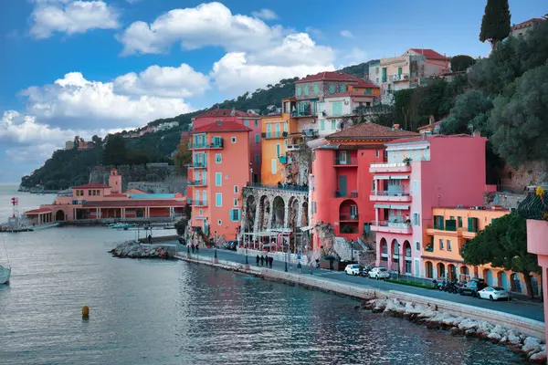Villefranche Sur Mer France March 2024 Seaside Town French Riviera Stock Image
