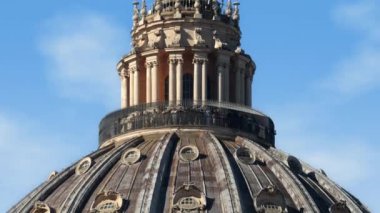 Aziz Peter Bazilikası 'nın tepesini kapatın, Vatikan Şehri, Roma, İtalya