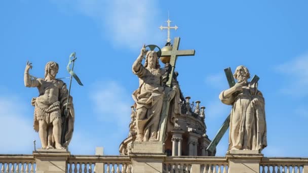 Saint Jean Baptiste Christ Saint André Sur Façade Basilique Saint — Video
