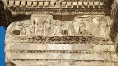 Roma, İtalya - 15 Şubat 2024: Nerva ya da Transitorium Forumu. Kolonnacce.