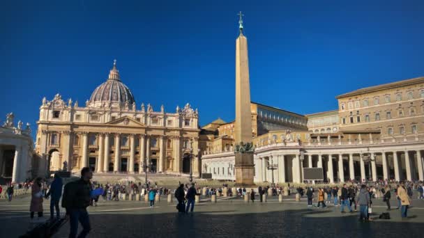 Ρώμη Ιταλία Φεβρουαρίου 2024 Πλατεία Αγίου Πέτρου Piazza San Pietro — Αρχείο Βίντεο