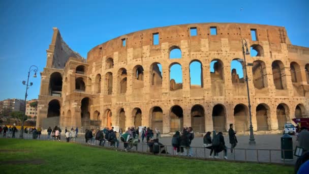Rome Italy February 2024 View Colosseum Rome Stock Footage