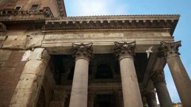Roma, İtalya - 16 Şubat 2024: Panteon 'un gündüz manzarası