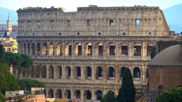 Roma Italia Febrero 2024 Vista Calle Del Coliseo — Vídeos de Stock