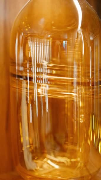 Yellow Glass Transparent Decor Vertical — Stock Video