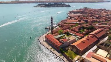Murano Adası 'nın, Venedik' in, İtalya 'nın hava manzarası