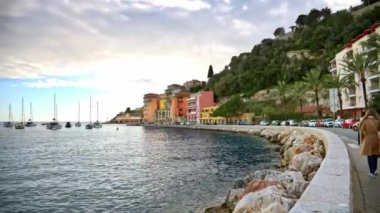 Fransa 'nın Villefranche sur Mer şehrinde Fransız Rivierası' nda deniz kenti.