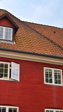 Danimarka, Kopenhag 'daki Kastellet Kalesi' nin detaylı görüntüsü. Dikey