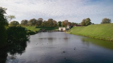 Danimarka 'nın başkenti Kopenhag' daki Kastellet Kalesi 'nin avlusu.