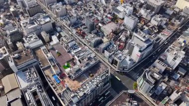 Kyoto, Japonya 'nın gündüz hava aracı görüntüsü