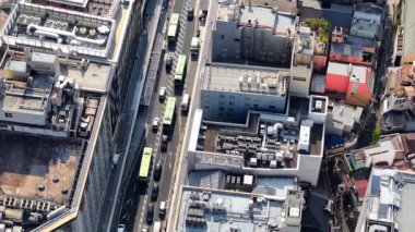 Kyoto, Japonya 'nın gündüz hava aracı görüntüsü