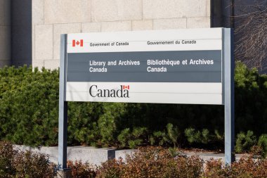 Ottawa, Kanada - 10 Kasım 2022: Ottawa 'daki Kütüphane ve Arşiv.