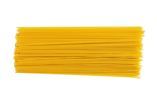 Spaghetti Yang Belum Dimasak Diisolasi Dengan Latar Belakang Putih Tutup — Stok Foto