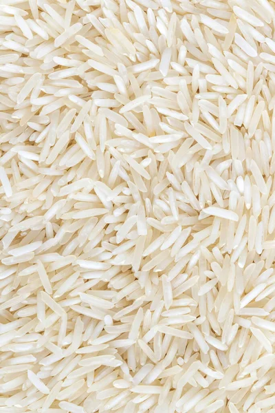 Басмати Длинный Белый Рисовый Фон Полный Кадр — стоковое фото