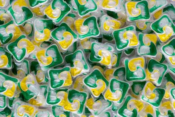 Dishwasher detergent capsules and or laundry soap background