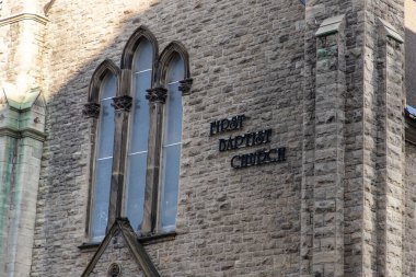 Ottawa, Kanada - 4 Haziran 2024: Ottawa, Ontario şehir merkezindeki ilk Baptist Kilisesi binası