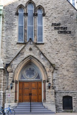 Ottawa, Kanada - 4 Haziran 2024: Ottawa, Ontario şehir merkezindeki ilk Baptist Kilisesi binası