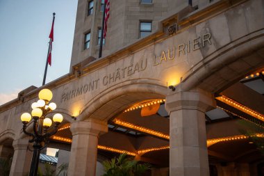 Ottawa, Canada - June 4, 2024: Chateau Laurier Fairmont Hotel in downtown Ottawa clipart