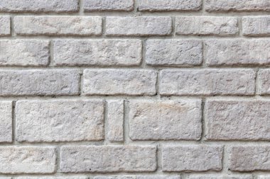 Gri beyaz tuğla duvar tam çerçeve arkaplan