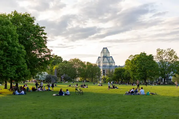 stock image Major's Hill Park in downtown of the city. People in the park. - Ottawa, Canada - May 16, 2024.