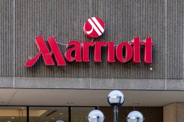 Ottawa, Kanada - 17 Ekim 2024: Marriott Oteli tabelası