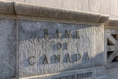 Ottawa, Kanada - 17 Ekim 2024: Ottawa şehir merkezindeki Kanada Bankası.