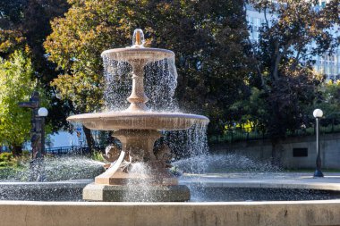 Ottawa, Kanada - 17 Ekim 2024: Şehir merkezindeki Konfederasyon Parkı Çeşmesi