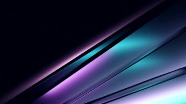 Soyut tasarım, parlak çizgiler, neon ışıklarla aydınlatılan akışkan çizgiler mordan maviye büyüleyici bir şekilde koyu bir arkaplana karşı..