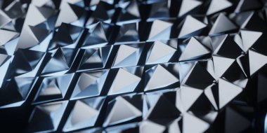 Alan etkisinin derinliğine sahip bir elmas deseninin detaylı yakın çekimi modern sanatsal projeler için mükemmel üç boyutlu ve görsel olarak çarpıcı bir tasarım yarattı.