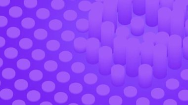 Mor bir gradyan içinde dairesel şekiller içeren soyut üç boyutlu arkaplan derinliği ile gelecekçi ve modern geometrik bir tasarım oluşturur..