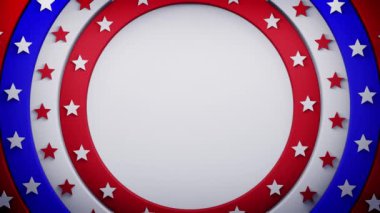 3d Çember Yıldızı Başkanlık Günü arka planı, 4K çözünürlüğü