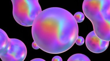 küre sıvı yanardöner arkaplan, çok renkli, çok yönlü renk, 4k çözünürlük