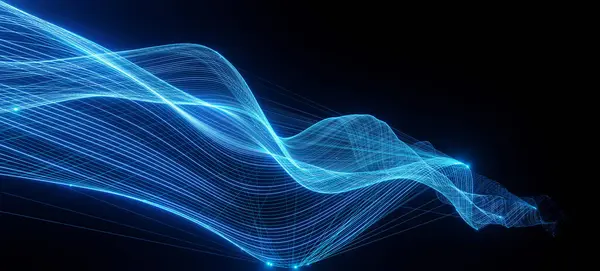 Soyut hız çizgisi İnternet arkaplanı, dalga, mavi renk, ağ hattı ana hattı bağlantısı