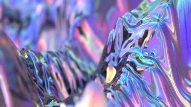 Soyut sıvı dalgalı animasyon yanardöner yansıması