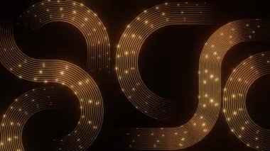 Soyut eğri çizgisi altın çember arka plan lüksü