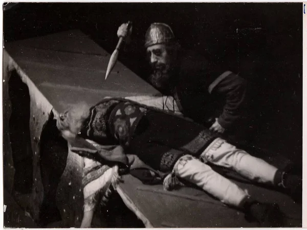 Hronov Τσεχοσλοβακ Δημοκρατια Αυγουστου 1946 Vintage Photo Shows Theatre Performance — Φωτογραφία Αρχείου
